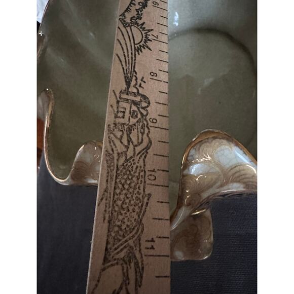 Vintage Chinese set Pair Hand Painted Candle Holders Candlestick gold bowl Asian - Picture 10 of 16